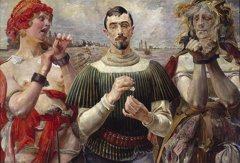 Jacek Malczewski Polish Hamlet - Portrait of Aleksander Wielopolski. china oil painting image